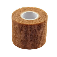 Medical Bandage Roll Close Up on transparent background.