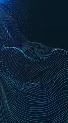 Digital technology blue and violet light emitting curve poster background