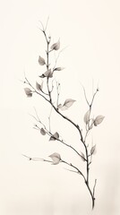 Drawing branch sketch plant