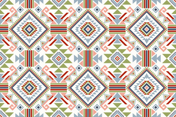 Geometric ethnic seamless pattern vector illustration 