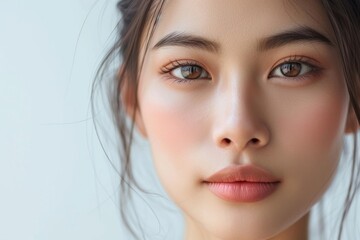 Fototapeta premium A young Thai woman Healthy skin portrait adult photo