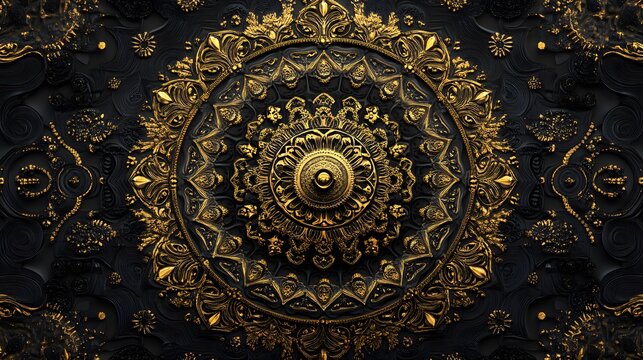 Golden Mandala Design