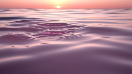 Obraz premium Gentle Waves Reflecting Sunset Hues On Water