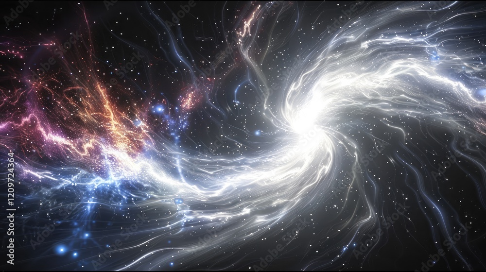 Aufkleber visualize a cosmic tapestry, where threads of theoretical physics weave together to form the fabric 