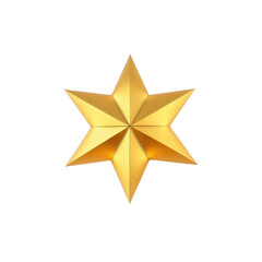 A shiny golden star rendered with clean, sharp edges and a glossy texture, set against a transparent background. Perfect for awards, achievements, or decorative elements in design.