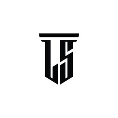 LS monogram logo design letter text name symbol monochrome logotype alphabet character simple logo