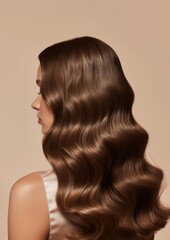 Naklejka premium Adult woman hair perfection
