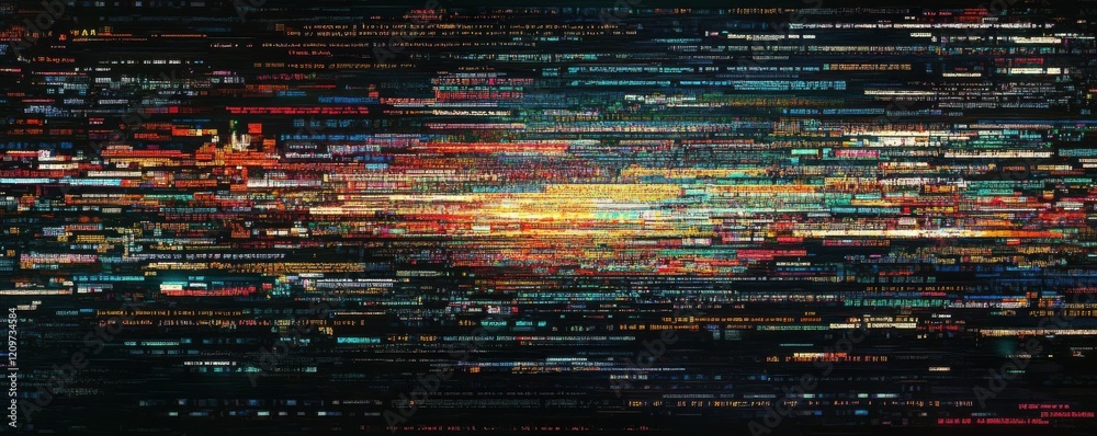 Poster a computer screen filled with lines of code, the language of the digital world.