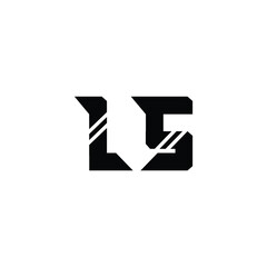 LS monogram logo design letter text name symbol monochrome logotype alphabet character simple logo