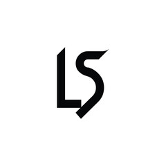 LS monogram logo design letter text name symbol monochrome logotype alphabet character simple logo