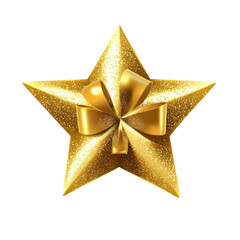 Fototapeta premium Gift Bow with Shiny Ribbon on transparent background.