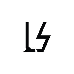 LS monogram logo design letter text name symbol monochrome logotype alphabet character simple logo