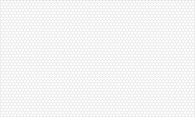 Hexagon grid cells vector seamless pattern. Hexagonal tile background in black and white.
