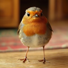Close-up of a Cute Robin Bird