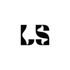 LS monogram logo design letter text name symbol monochrome logotype alphabet character simple logo