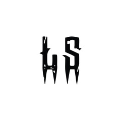 LS monogram logo design letter text name symbol monochrome logotype alphabet character simple logo