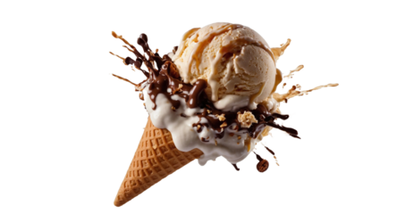 Delicious ice cream explosion, cut out