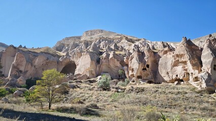 Cave dwellings at cappadocia, turkey