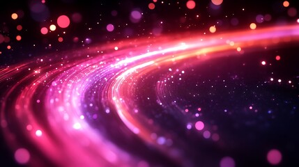 Obraz premium Abstract Pink and Orange Light Trails Background