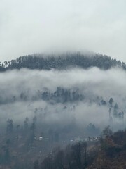 fog over the mountains