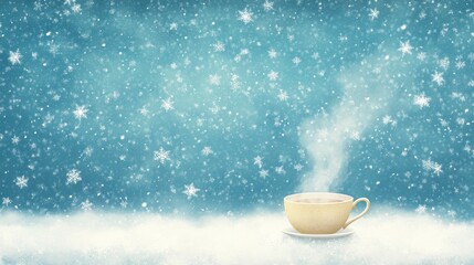 A Warm Drink on a Snowy Winter Day