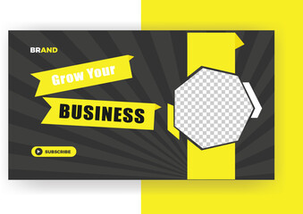 Digital marketing agency business YouTube  video thumbnail banner template design