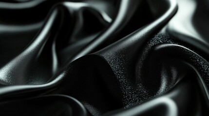 Black Emerald Jade Satin Fabric Background