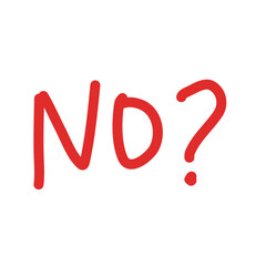 Red No with Question Mark