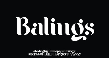 Elegant alphabet letters font and number. Classic Lettering Minimal Fashion Designs. Typography modern serif fonts regular decorative vintage concept. vector illustration
