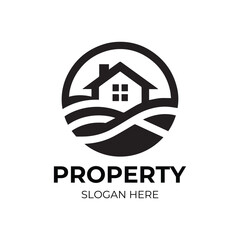 Fototapeta premium Real Estate Logo. Construction Architecture Building Logo Design Template Element