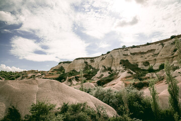 Baglidere White Love Valley in Cappadocia Turkey, landscape of mountains