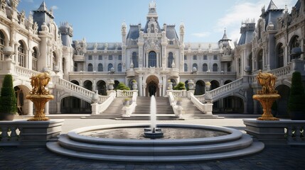 Naklejka premium A photo of a Palace with Architectural Elegance