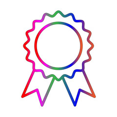 Achievement line gradient icon