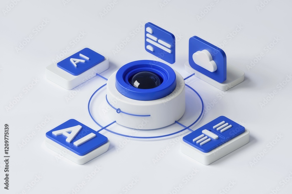 Poster AI-powered system integrates data analysis, cloud storage, and AI algorithms for efficient processing.