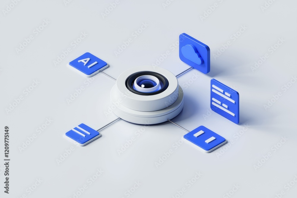 Aufkleber AI-powered visual data processing and cloud storage system, integrated with data analysis and management tools.