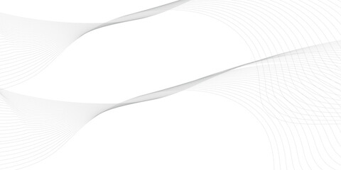 Abstract grey, white smooth element swoosh speed wave modern stream transparent background. Abstract wave line for banner, template, wallpaper background with wave design. Vector illustration
