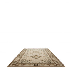 Elegant vintage rug with intricate floral patterns, perfect for home decor.