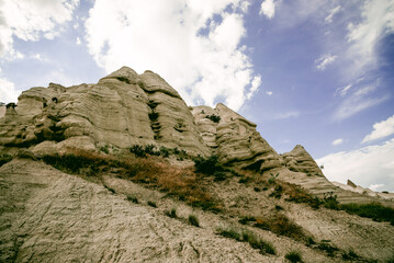 Baglidere White Love Valley in Cappadocia Turkey, landscape of mountains