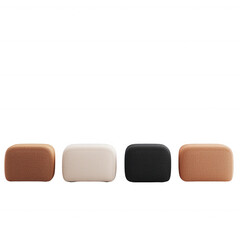 Stylish wireless earbud cases in various colors for modern audio accessories.