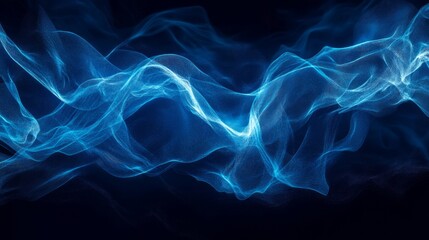 Obraz premium Blue digital financial data stream with glowing lines, abstract and high-tech, vibrant and powerful, futuristic and sleek, detailed and dynamic atmosphere