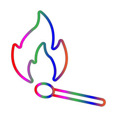 Matches line gradient icon