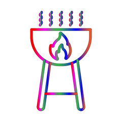 Bbq line gradient icon
