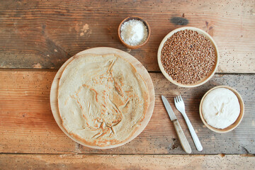Buchweizen Vegan Pfannkuchen herzhaft Galettes