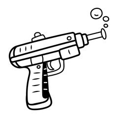 Doodle vector icon depicting a water gun