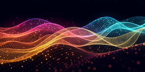 Glowing Particles in Abstract Waves for Stunning Visuals