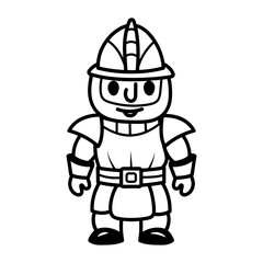 Doodle icon depicting a knight figure