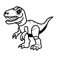 Fototapeta premium A hand drawn icon of a dinosaur toy
