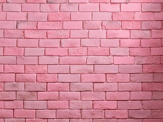 Obraz premium Pastel pink brick background wall texture.pink red brickwall with light paint backdrop wallpaper for valentine concept