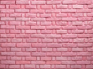 Obraz premium Pastel pink brick background wall texture.pink red brickwall with light paint backdrop wallpaper for valentine concept
