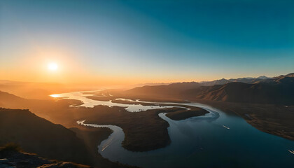 Fototapeta premium sunrise over the world